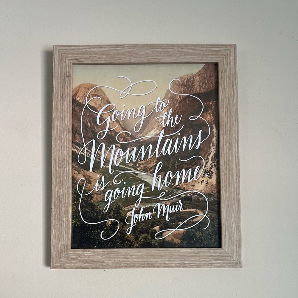 Framed John Muir Mountain Print